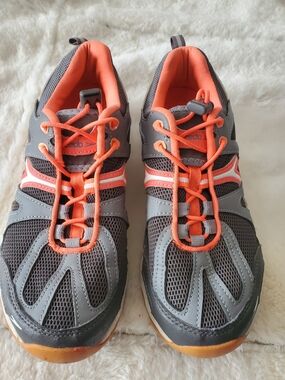 Speedo Gray and Coral Athletic Slip-On Sneaker
